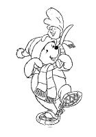 A coloring page of winnie the pooh - group